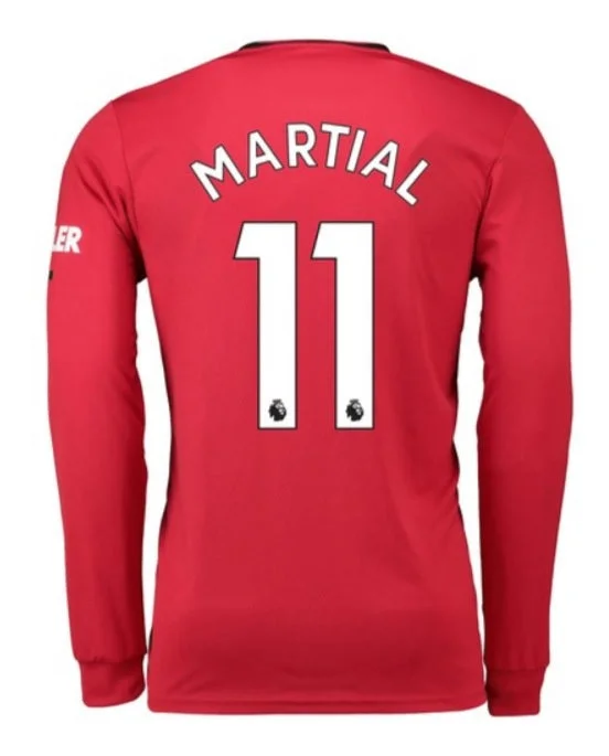 Anthony Martial Manchester United 19/20 Long Sleeve Home Jersey