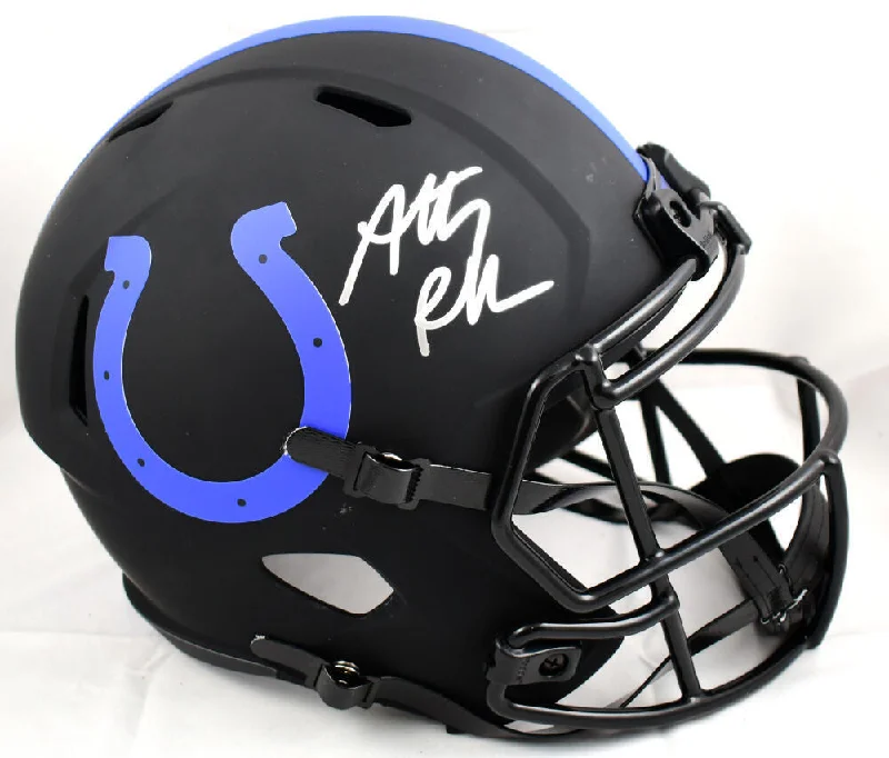 Anthony Richardson Autographed Colts F/S Eclipse Speed Helmet - Fanatics *Silver