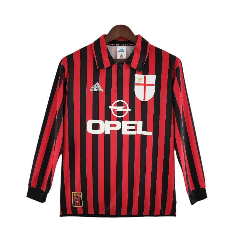 Camisola Manga Longa AC Milan 1999/2000 - Preto e Vermelho