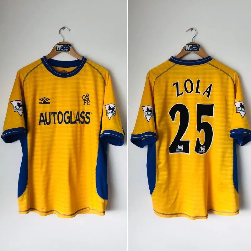 Chelsea 2000/2001 Yellow Away Football Shirt (XL)