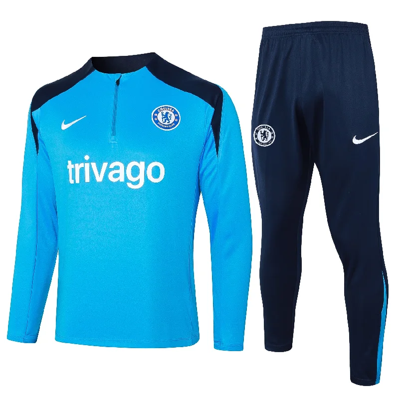 Chelsea 2024-25 Blue Half-zip Training Tracksuit Set