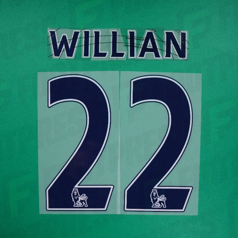 Flocage Officiel - Chelsea, Willian, 2014/2015 2015/2016, Away/Third, Bleu