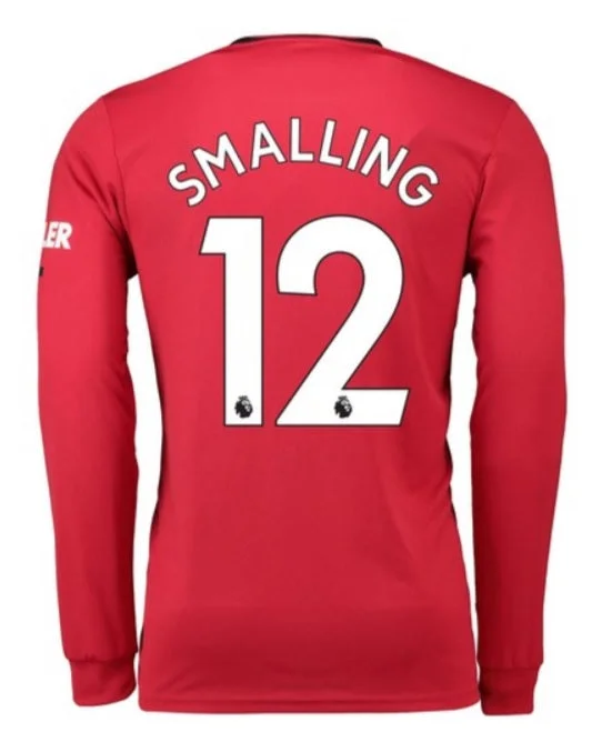 Chris Smalling Manchester United 19/20 Long Sleeve Home Jersey