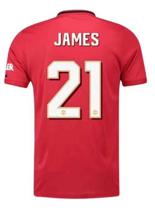 Daniel James Manchester United 19/20 Club Font Home Jersey