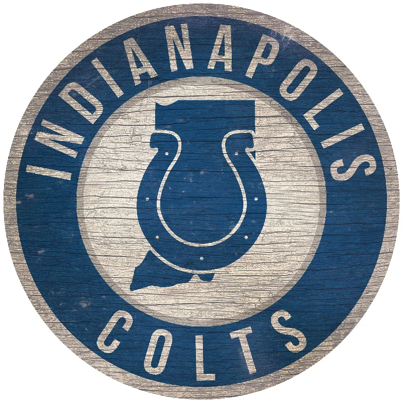 NFL0866-12in Circle With State / N0866-Indianapolis Colts