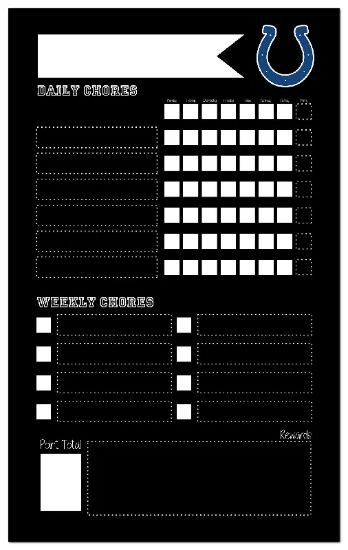 NFL2021-Chore Chart Chalboard 11x19 / N2021-Indianapolis Colts