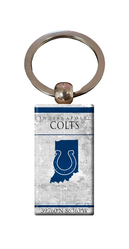 NFL2052-Coordinates Keychain / N2052-Indianapolis Colts