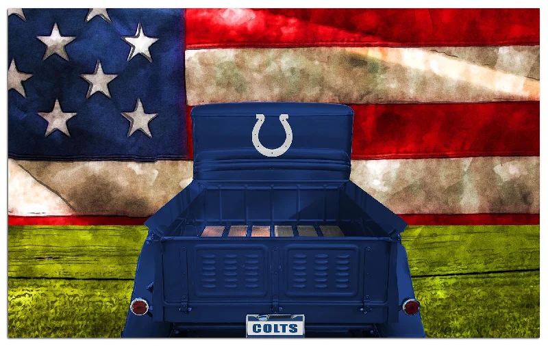 NFL2072-Patriotic Retro Truck 11x19 / N2072-Indianapolis Colts