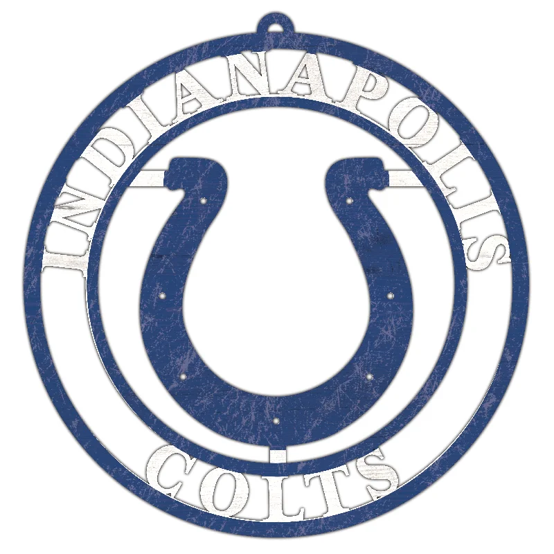 NFL2114-Team Color Cutout Door Hanger / N2114-Indianapolis Colts