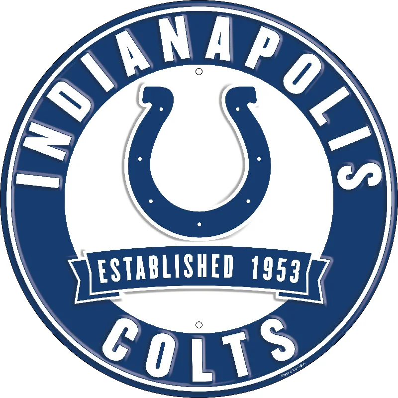 NFL2116-Metal Est date circles / N2116-Indianapolis Colts