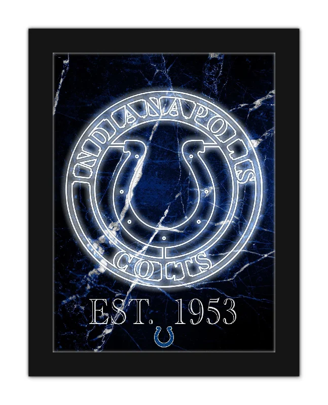 NFL2129-Neon Circle Logo 12x16 / N2129-Indianapolis Colts