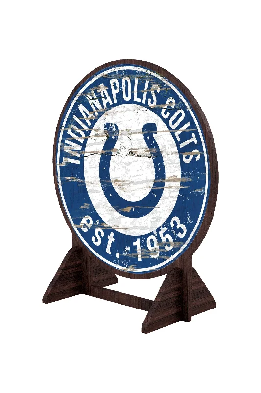 NFL2187-Desktop Circle Logo Stand / N2187-Indianapolis Colts