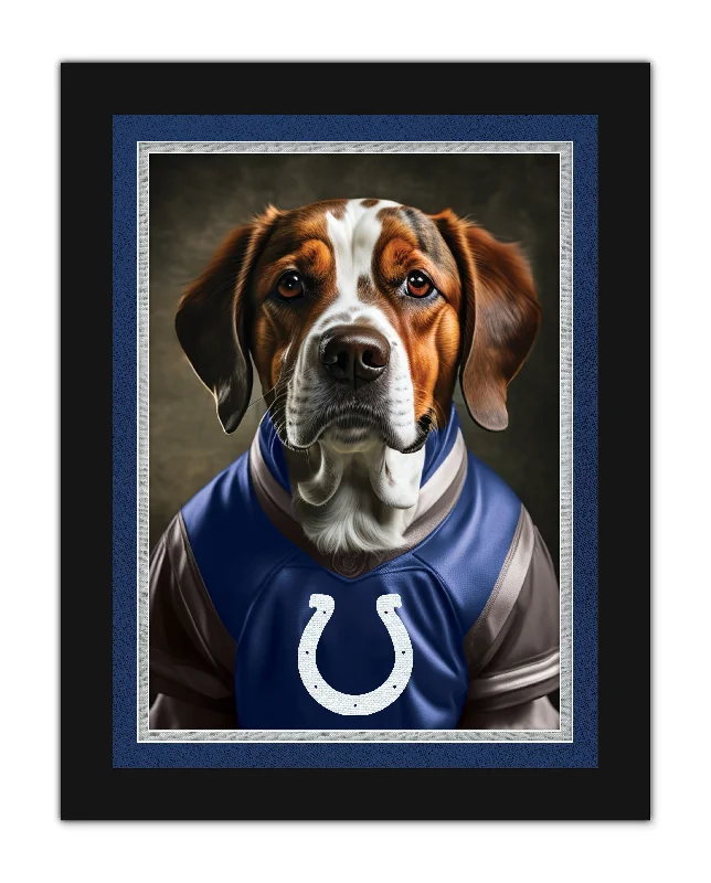 NFL2233-Dog in Team Jersey 12x16 / N2233-Indianapolis Colts