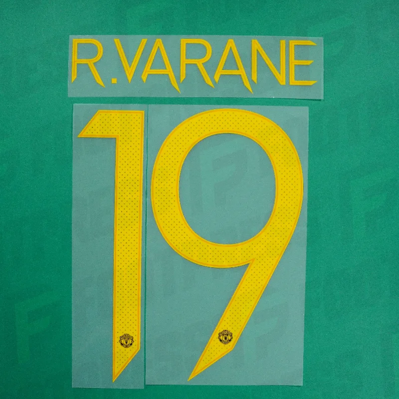 Flocage Officiel - Manchester United, Varane, 2021/2022, Away, Jaune