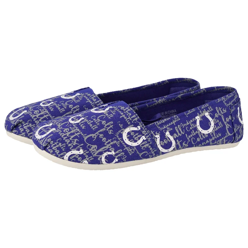 Indianapolis Colts NFL Womens Script Print Canvas Shoes