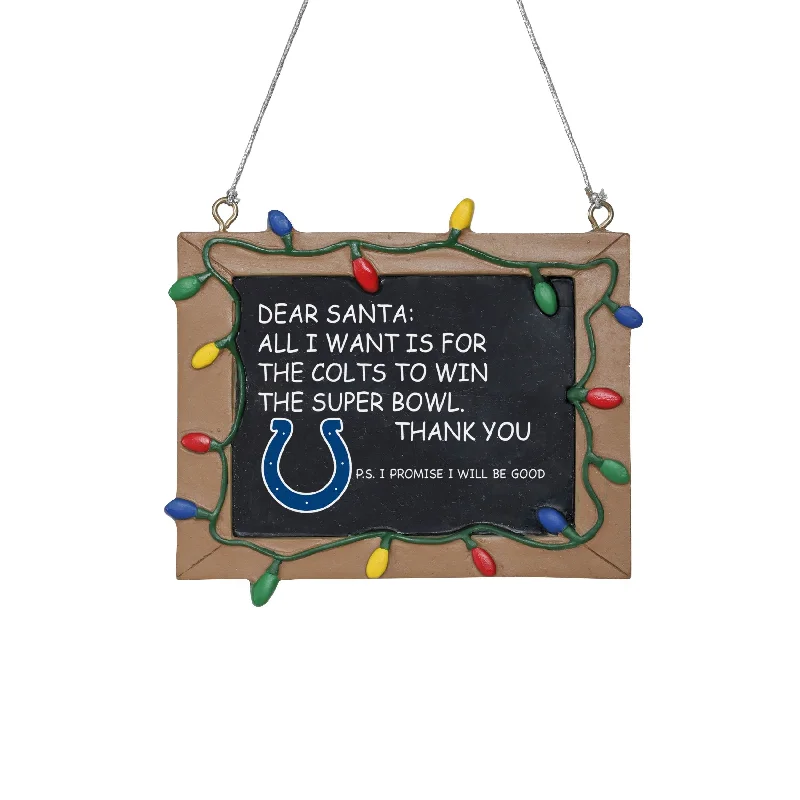 Indianapolis Colts NFL Chalkboard Sign Ornament