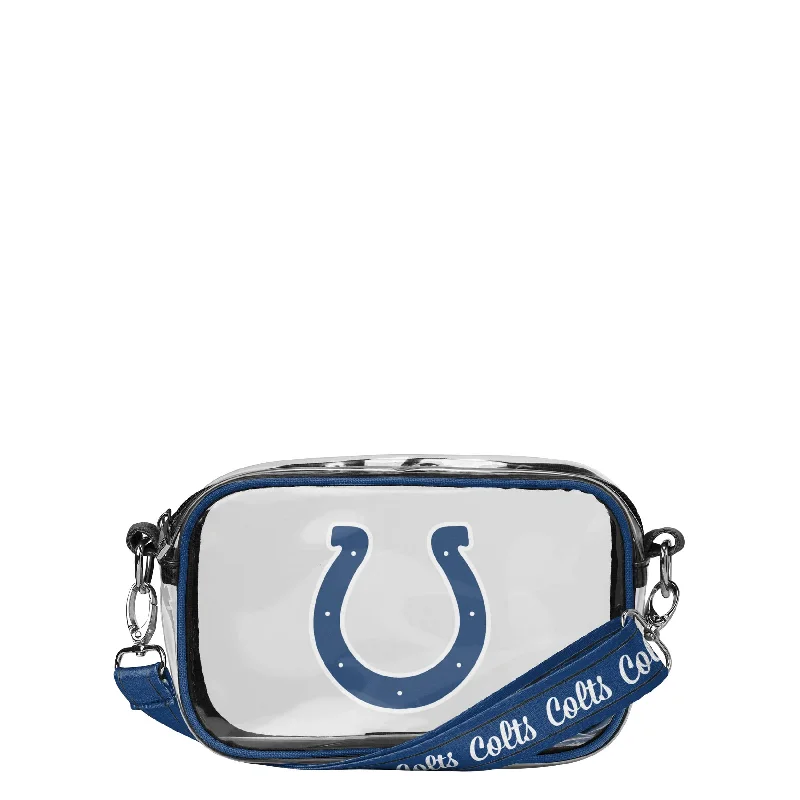 Indianapolis Colts NFL Team Stripe Clear Crossbody Bag (PREORDER - SHIPS LATE FEBRUARY 2025)