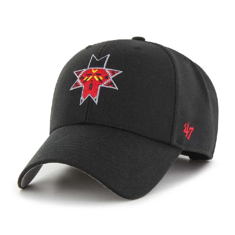 Indianapolis Indians '47 Adult Black Primary Logo MVP Adjustable Cap