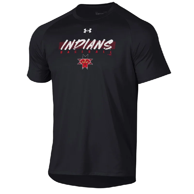 Indianapolis Indians Adult Black Road Under Armour Graffiti Tech Tee