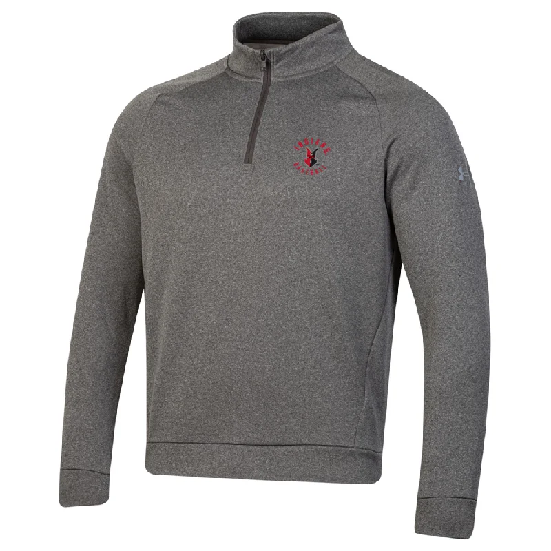 Indianapolis Indians Adult Carbon Heather Under Armour 1/2 Zip Fleece