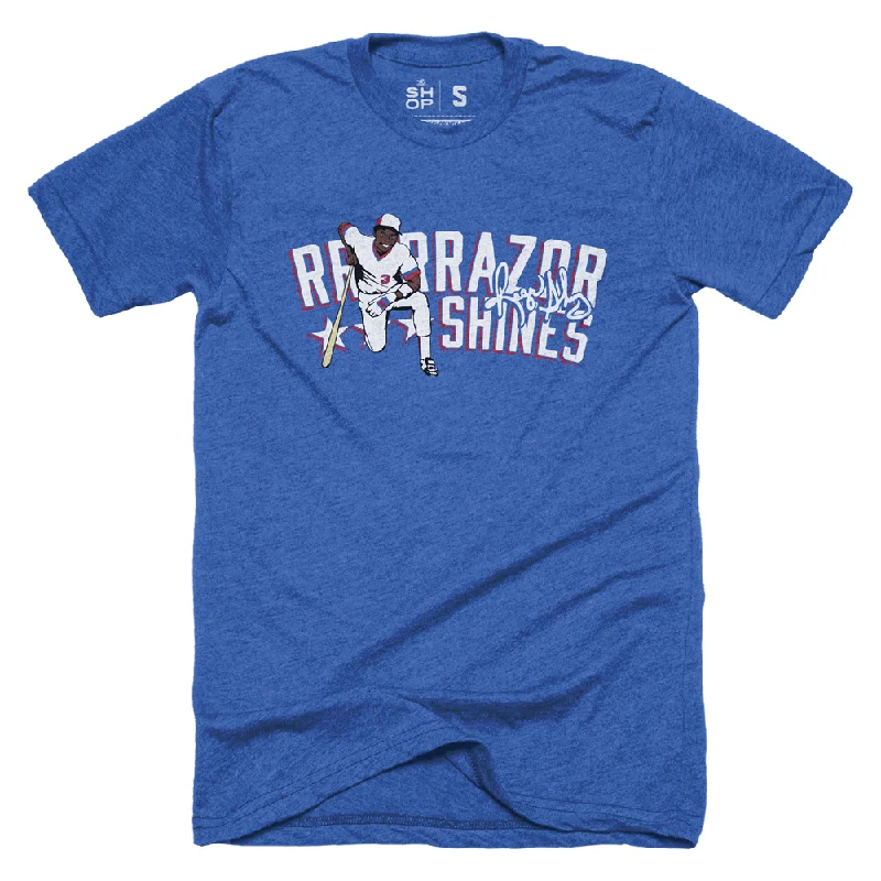 Indianapolis Indians Adult Royal Rrrrazor Shines Kneel Tee