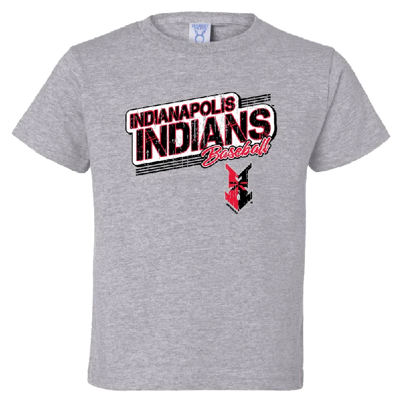 Indianapolis Indians Toddler Grey Skyrocket Tee