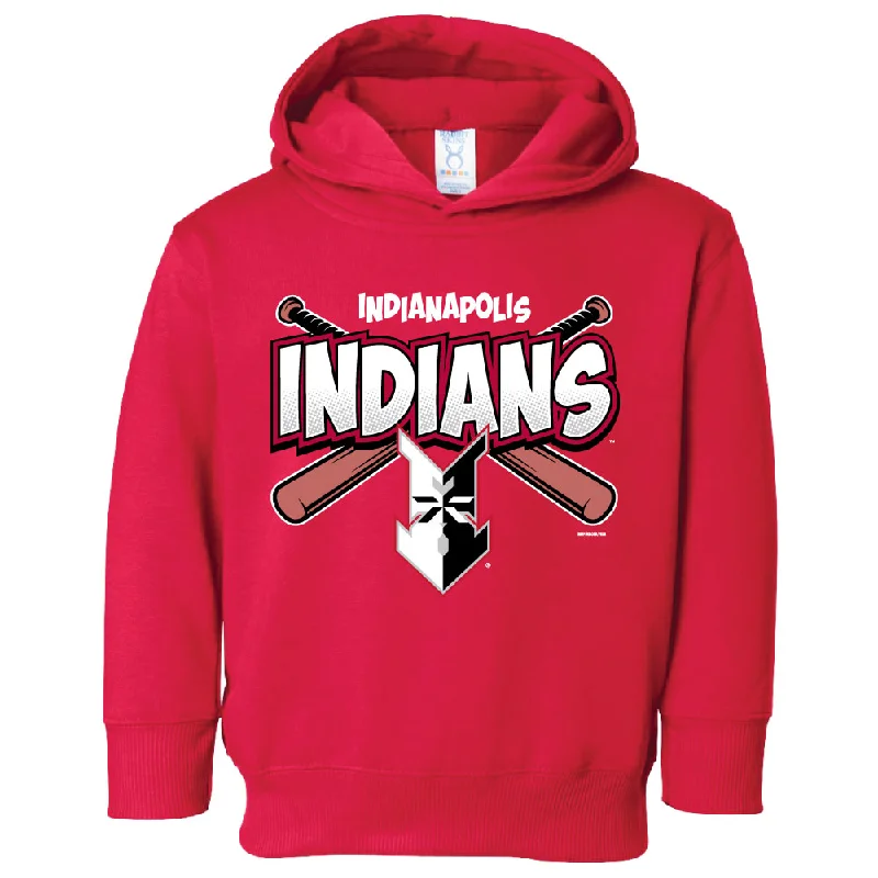 Indianapolis Indians Toddler Red Manual Hoodie