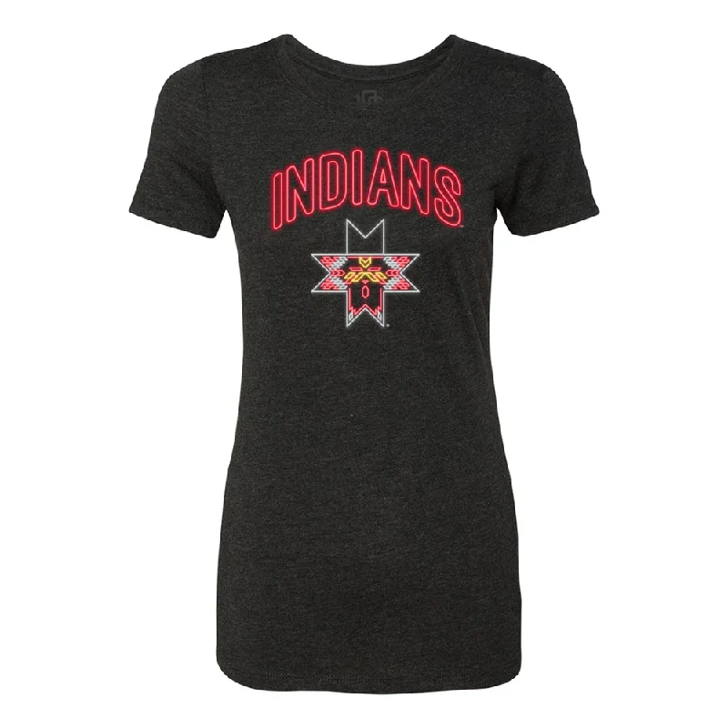 Indianapolis Indians Women's Black Neon Tee