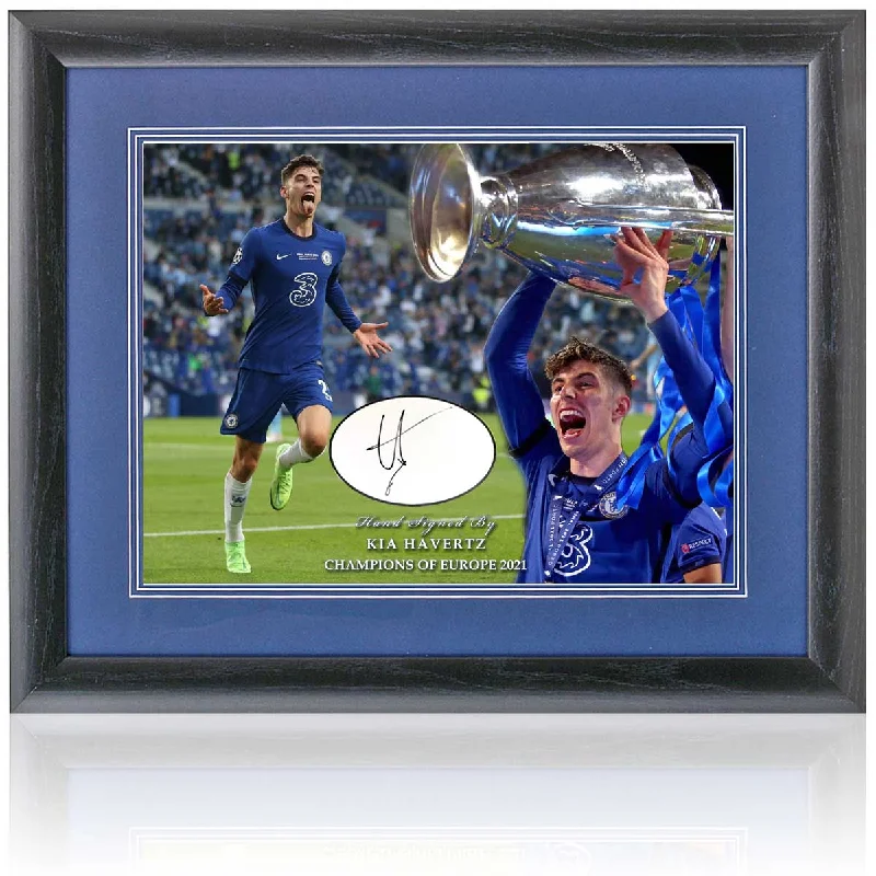 Kai Havertz Chelsea European Champions 16x12'' Hand Signed Photograph AFTAL COA