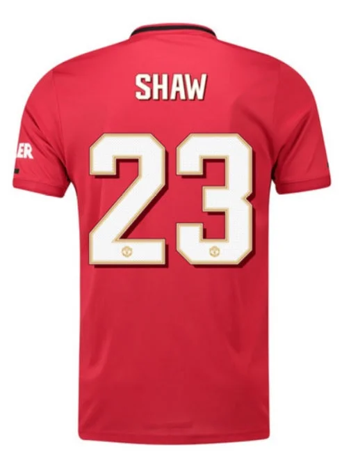 Luke Shaw Manchester United 19/20 Club Font Home Jersey