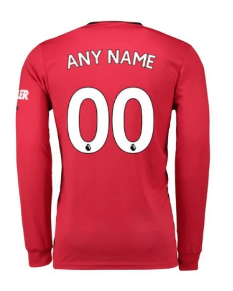 Manchester United Custom 19/20 Long Sleeve Home Jersey