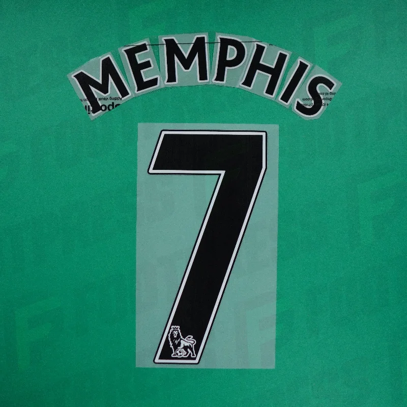 Flocage Officiel - Manchester United, Memphis, 2016/2017, Away, Noir