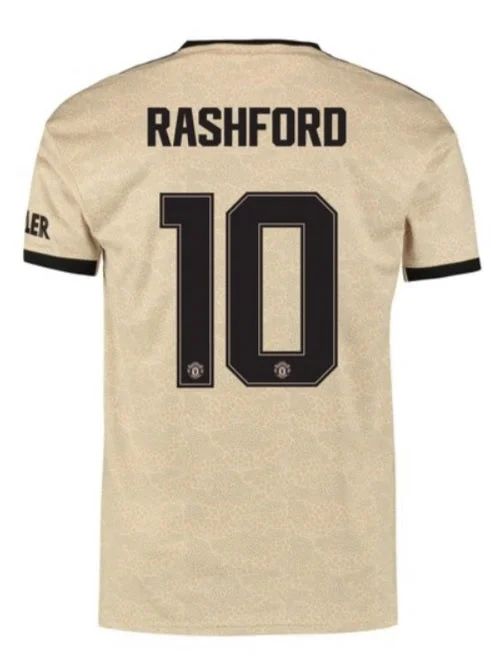 Marcus Rashford Manchester United 19/20 Club Font Away Jersey