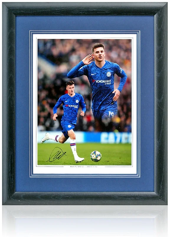 Mason Mount Chelsea Hand Signed 16x12'' Montage AFTAL COA