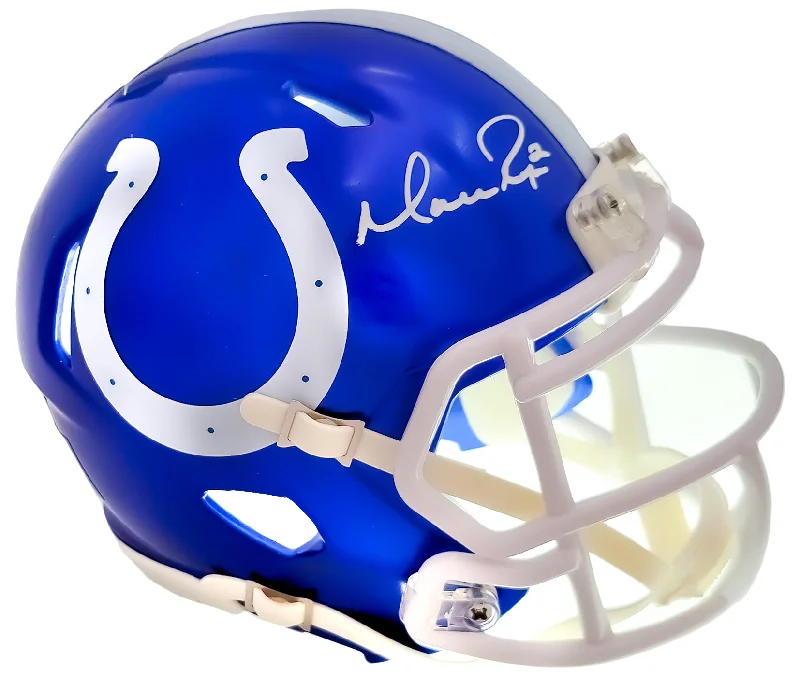 Matt Ryan Autographed Indianapolis Colts Flash Blue Speed Mini Helmet Beckett BAS QR Stock #203908