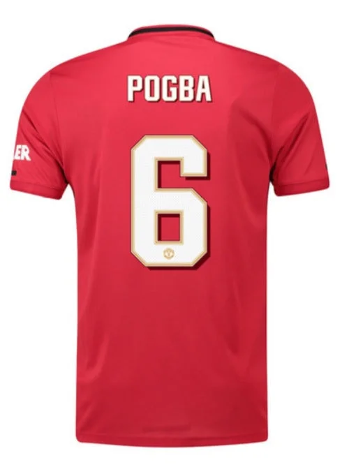 Paul Pogba Manchester United 19/20 Club Font Home Jersey