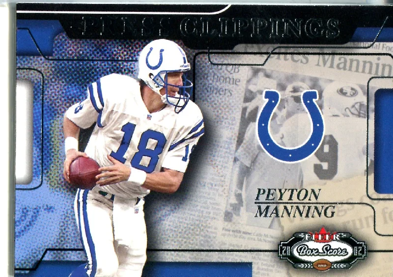 Peyton Manning 2002 Fleer Box Score Card