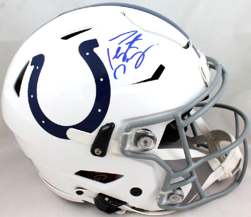 Peyton Manning Autographed Colts Speed Flex F/S Authentic Helmet- Fanatics *Blue