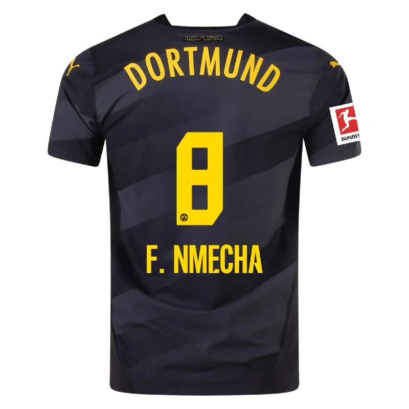 Puma Borussia Dortmund Authentic Felix Nmecha Away Jersey w/ Bundesliga Patch 24/25 (Puma Black/Faster Yellow)