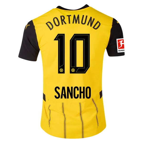 Puma Borussia Dortmund Authentic Jadon Sancho Home Jersey w/ Bundesliga Patch 24/25 (Faster Yellow/Puma Black)