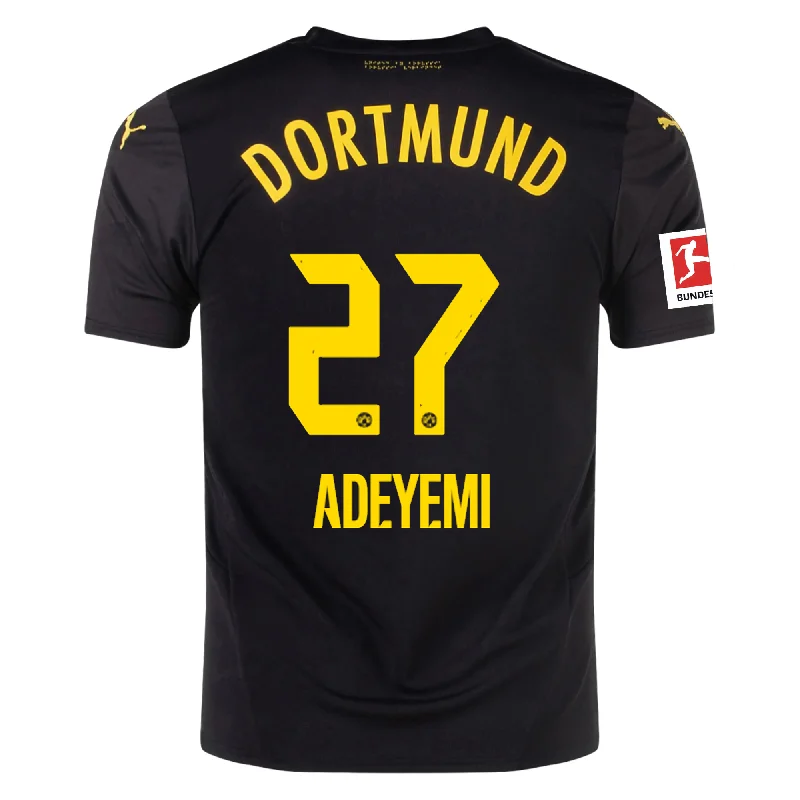 Puma Borussia Dortmund Karim Adeyemi Away Jersey w/ Bundesliga Patch 24/25 (Puma Black/Faster Yellow)