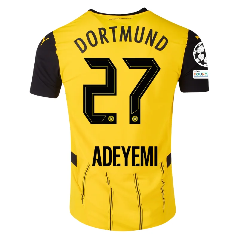 Puma Borussia Dortmund Karim Adeyemi Home Jersey w/ Champions League Patches 24/25 (Faster Yellow/Puma Black)