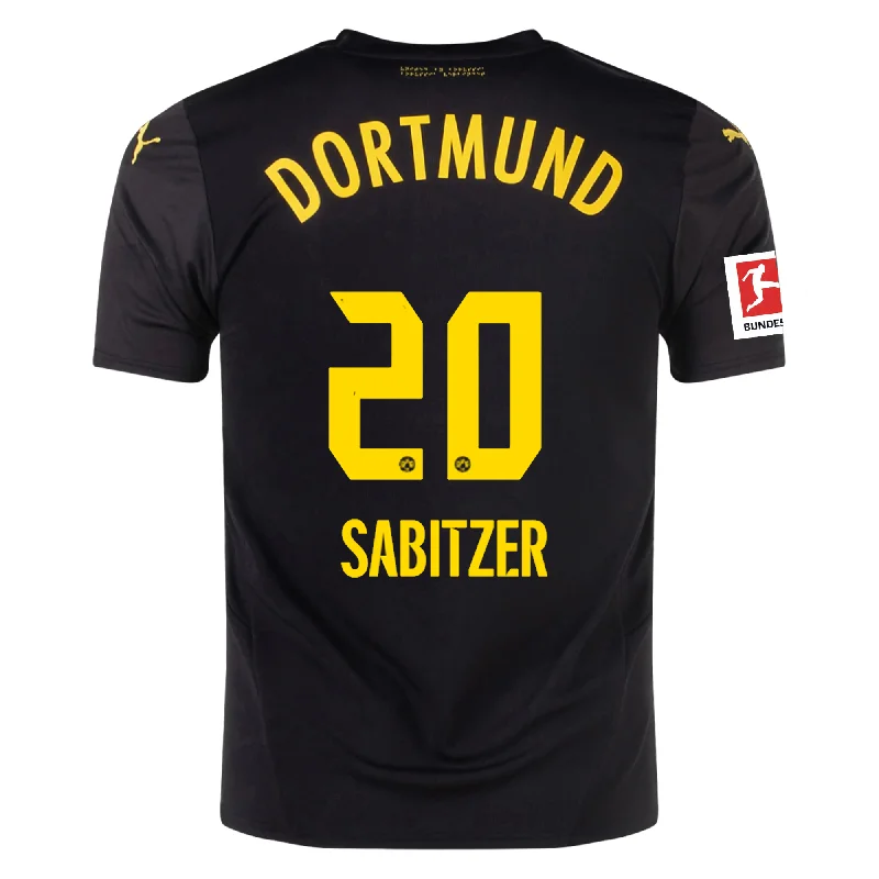 Puma Borussia Dortmund Marcel Sabitzer Away Jersey w/ Bundesliga Patch 24/25 (Puma Black/Faster Yellow)