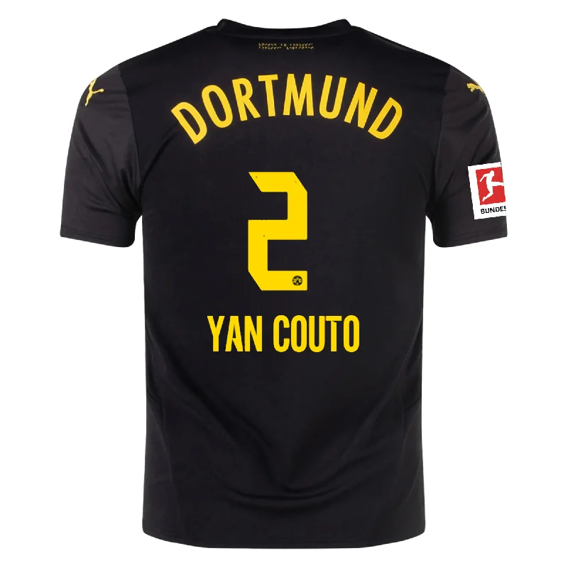 Puma Borussia Dortmund Yan Couto Away Jersey w/ Bundesliga Patch 24/25 (Puma Black/Faster Yellow)