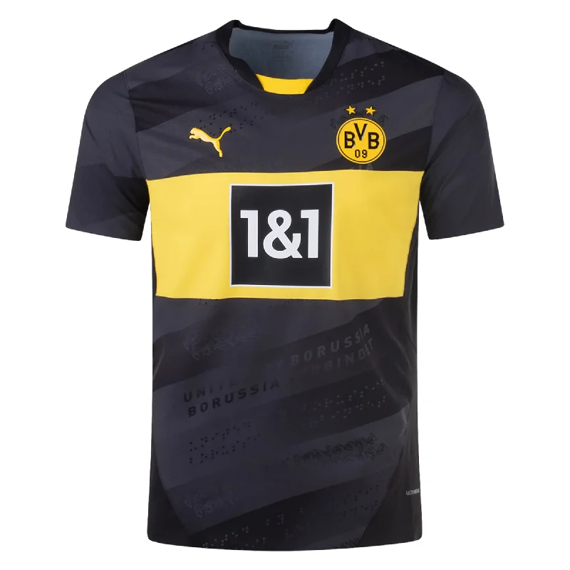 Puma Borussia Dortmund Authentic Away Jersey 24/25 (Puma Black/Faster Yellow)