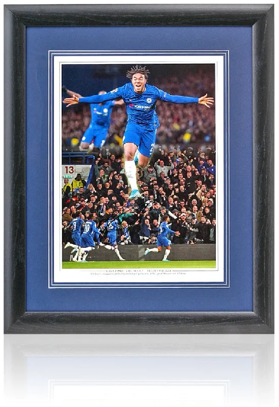 Reece James Chelsea Captain Hand Signed 16x12'' Montage AFTAL COA