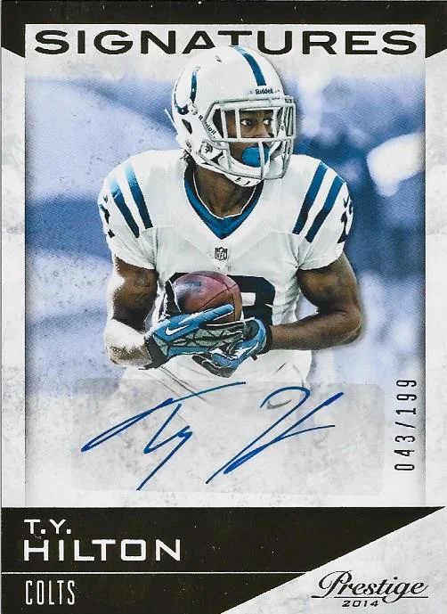 T.Y. Hilton Autographed 2014 Panini Card #43/199