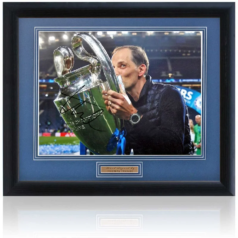 Thomas Tuchel Chelsea Champions of Europe Hand Signed 16x12'' Photograph AFTAL COA