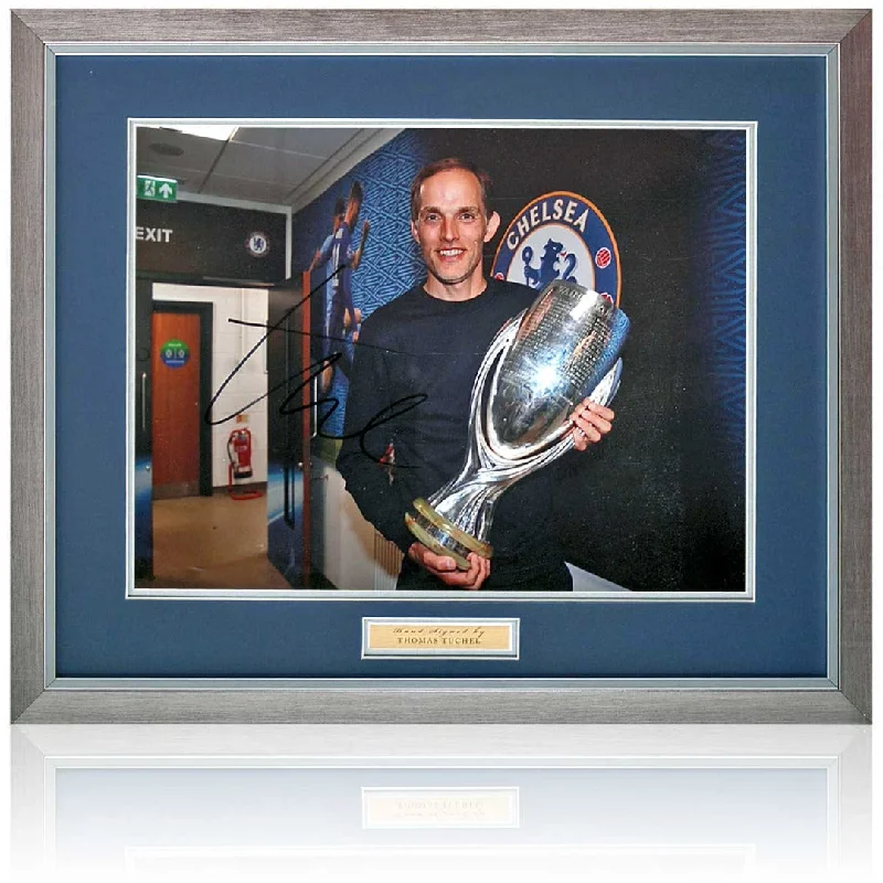 Thomas Tuchel Chelsea Super Cup Hand Signed 16x12'' Photograph AFTAL COA