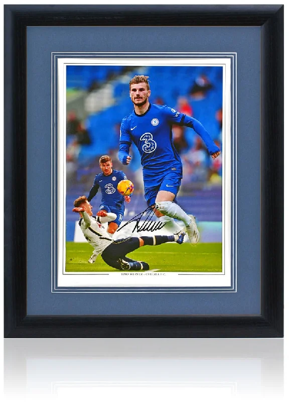 Timo Werner Hand Signed Chelsea F.C. Montage Display AFTAL COA